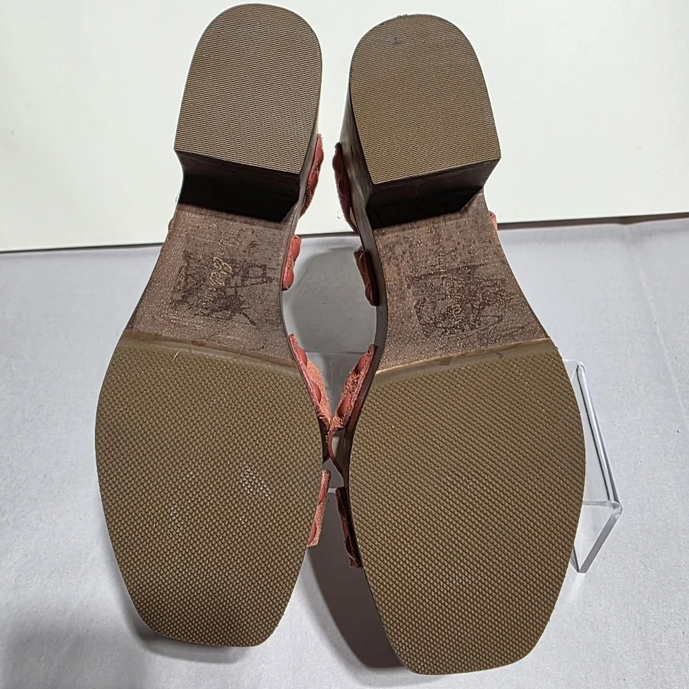 SAM EDELMAN JOSEFINE ORANGE CORAL SANDALS SZ 6